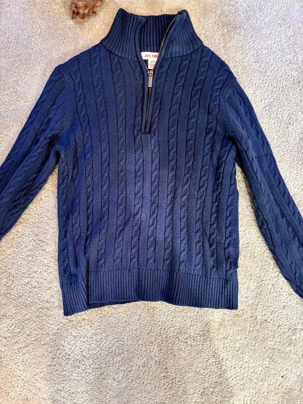 Joe Fresh Essential Quarter-Zip Sweater Blue